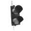 Traffic light black, LED 2 x Ø200mm 220V