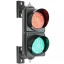 Traffic light black, LED 2 x 100mm 12-24V