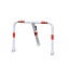Foldable parking barrier C with lock Foldable parking barrier C with lock