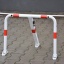 Foldable parking barrier C with lock Foldable parking barrier C with lock
