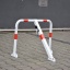 Foldable parking barrier C with lock Foldable parking barrier C with lock