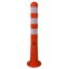 Flex post orange with RA2 reflective stripes, Ø75 H725mm Flex post orange with RA2 reflective stripes, Ø75 H725mm