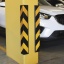 Rubber corner guard, H800mm, RA2 sticker