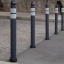 Flex City-Bollard Bala RA2 reflective stripes, grey, Ø80 H870mm