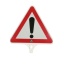 Plastic traffic sign, triangle 440x440x440 mm