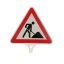 Plastic traffic sign, triangle 440x440x440 mm