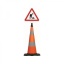 Plastic traffic sign, triangle 440x440x440 mm