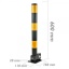 Steel foldable bollard with lock 57x600mm