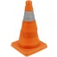 Traffic cone with signaling reflector and 32 cm folding beacon