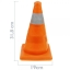 Traffic cone with signaling reflector and 32 cm folding beacon