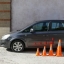 Traffic cone with signaling reflector and 32 cm folding beacon