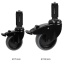 Swivel Wheel Black with brake 75 mm incl. expander 48.3 mm