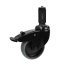 Swivel Wheel Black with brake 100 mm incl. expander 48.3 mm