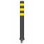 Flex pole cone Ø80 H=800 - black - tape yellow