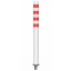Flex pole cone Ø80 H=1000 - white - tape red