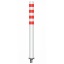 Flex pole cone Ø80 H=1000 - white - tape red