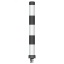 Flex pole cone Ø80 H=800 - black - 3x tape 150mm white