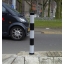 Flex pole cone Ø80 H=800 - black - 3x tape 150mm white