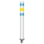 Flex pole cone Ø80 H=800 - white - blue/yellow/blue tape