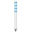 Flex pole cone Ø80 H=1000 - white - tape blue