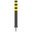 Flex pole cone Ø80 H=800 - black - tape yellow 