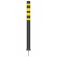 Flex pole cone Ø80 H=1000 - black - tape yellow