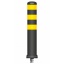 Flex pole cone Ø130mm H=800 - black - tape yellow