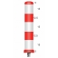 Flex pole cone Ø130mm H=800 - red - tape white 3x150mm