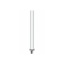 Flex pole cone Ø80 H=800 - stainless steel - tape white 