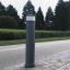 Flex pole cone Ø130 H=800 - grey -white tape (ring top model)