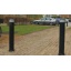 Flex pole cone Ø130 H=900 -black-white tape (ring top model)