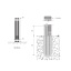 Flex pole cone Ø130 H=800 grey, removable