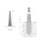 Flex pole cone Ø130 conical H=800 grey, removable