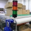 Industrial signaling tower lamp. Warning traffic light with red orange green LED lights 12 VDC