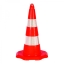 Traffic cone with hole for chain or barrier tape H520mm