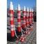 MegaMax Chain Post Set Ø110mm (6 red posts and 25 m red - white chain