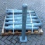 Metal bollard with base plate Ø100 mm H1000 mm, galvanized