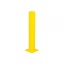 Metal bollard with base plate Ø159 mm H1000 mm, yellow