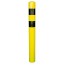 Metallist turvapost pinnasesse Ø159 mm H1000 mm, yellow-black