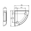 Warning light for rear lifting silver Warning light for rear lifting silver